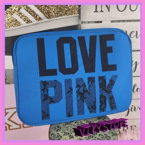 💖 NWT PINK Blue Tech Sleeve Case 15"x10" by Victoria's Secret #7246 💖